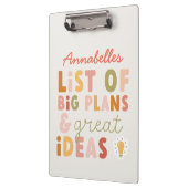 Moderne bunt kühn gestaltete Typografien und Ideen Klemmbrett (Links)