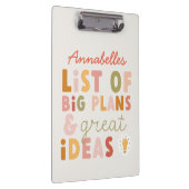 Moderne bunt kühn gestaltete Typografien und Ideen Klemmbrett (Rechts)