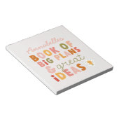 Moderne bunt kühn gestaltete Typografien und Ideen Notizblock (angewinkelt)