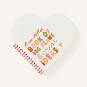 Moderne bunt kühn gestaltete Typografien und Ideen Notizblock