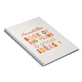 Moderne bunt kühn gestaltete Typografien und Ideen Notizblock (Rechte Seite)