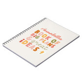 Moderne bunt kühn gestaltete Typografien und Ideen Notizblock (Linke Seite)