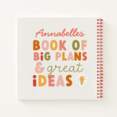 Moderne bunt kühn gestaltete Typografien und Ideen Notizblock (Rückseite)