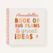 Moderne bunt kühn gestaltete Typografien und Ideen Notizblock (Vorderseite)