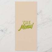 Moderne bunt kühne Funky Fun Einzigartige Hochzeit Menükarte (Rückseite)