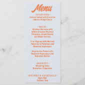 Moderne bunt kühne Funky Retro 70er Wedding Menükarte (Vorderseite)