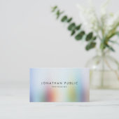 Moderne bunte abstrakte Kunst-elegante Schablone Visitenkarte (Stehend Vorderseite)