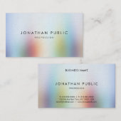 Moderne bunte abstrakte Kunst-elegante Schablone Visitenkarte (Vorne/Hinten)