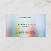 Moderne bunte abstrakte Kunst-elegante Schablone Visitenkarte (Rückseite)