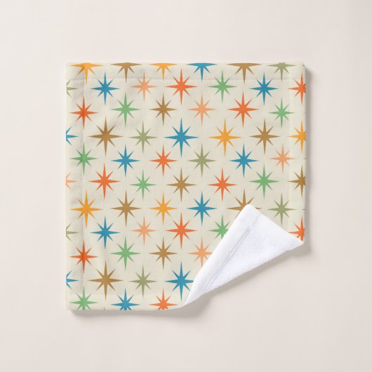 Moderne, bunte atomare Sternexplosion des Mittelal Badhandtuch Set (Waschlappen)
