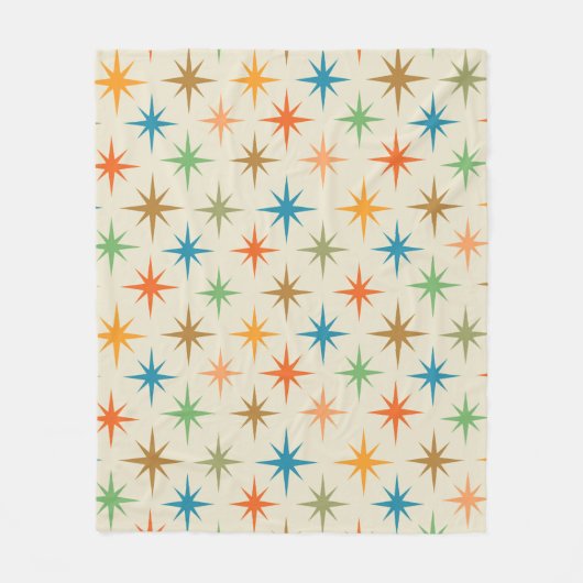 Moderne, bunte atomare Sternexplosion des Mittelal Fleecedecke (Vorderseite)