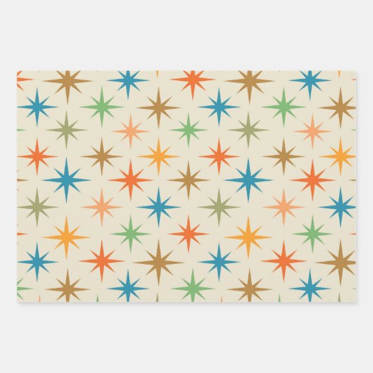 Moderne, bunte atomare Sternexplosion des Mittelal Geschenkpapier Set (Vorderseite 2)