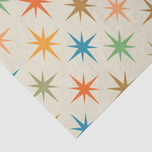 Moderne, bunte atomare Sternexplosion des Mittelal Seidenpapier (Detail)