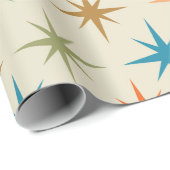 Moderne, bunte atomare Sternexplosionen des Mittel Geschenkpapier (Rolleneckpunkt)