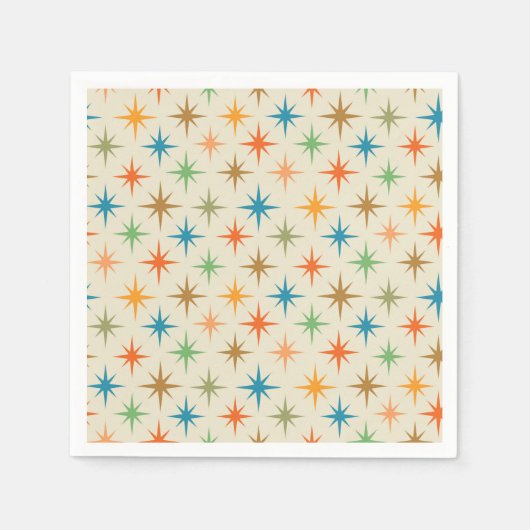 Moderne, bunte atomare Sternexplosionen des Mittel Serviette (Vorderseite)