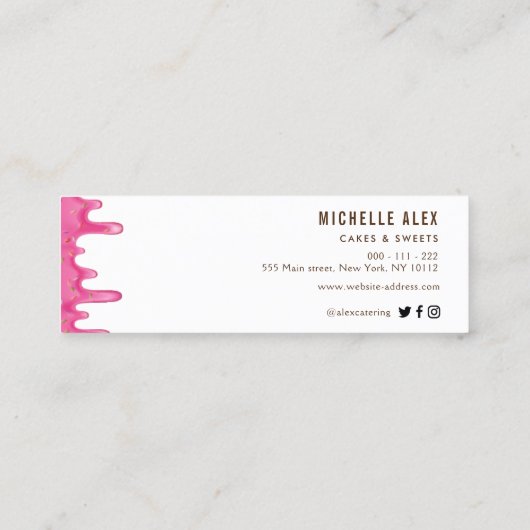 moderne, bunte Backbäckerei Visitenkarte (Rückseite)