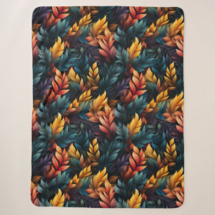 Moderne Bunte Blätter Verlobungsgeschenk-Decke Sherpadecke