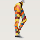Moderne, bunte Chevrons Leggings (Rechts)