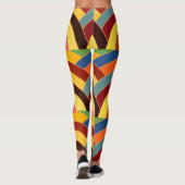Moderne, bunte Chevrons Leggings (Rückseite)