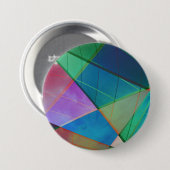 Moderne, bunte Dreiecke, trapezische Formen Kunst Button (Vorne & Hinten)