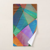 Moderne, bunte Dreiecke, trapezische Formen Kunst Handtuch (Handtuch)