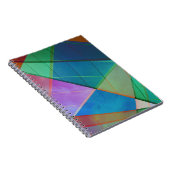 Moderne, bunte Dreiecke, trapezische Formen Kunst Notizblock (Rechte Seite)