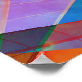 Moderne, bunte Dreiecke, trapezische Formen Kunst Poster (Ecke)