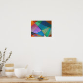 Moderne, bunte Dreiecke, trapezische Formen Kunst Poster (Küche)