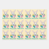 Moderne bunte Ei Muster Osterverpackungspapier Geschenkpapier Set (Vorderseite 2)