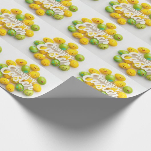 Moderne bunte Eier Muster Ostern Geschenkpapier (Ecke)