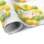 Moderne bunte Eier Muster Ostern Geschenkpapier (Rolleneckpunkt)