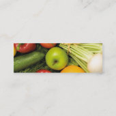 Moderne bunte Gemüse Lebensmittelgeschäft Ernährun Mini Visitenkarte (Vorderseite)