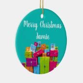 Moderne, bunte Geschenke Weihnachten Keramik Ornament (Rechts)