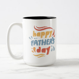 Moderne bunte Happy Vatertag Typografie Zweifarbige Tasse