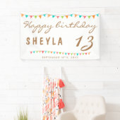 Moderne bunte Jagdfahnen Geburtstagsparty Banner (Insitu)