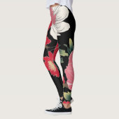 Moderne bunte Kirschblüten Japan Geburtstagsfeier Leggings (Links)
