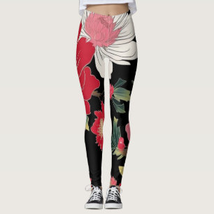 Moderne bunte Kirschblüten Japan Geburtstagsfeier Leggings