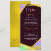 Moderne bunte Menü-Karte Menükarte (Vorne/Hinten)