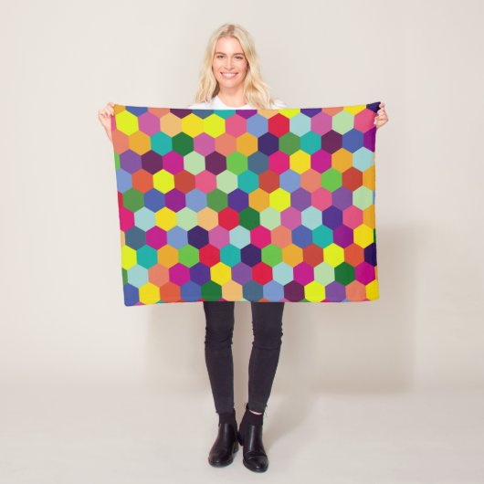 Moderne bunte Muster - Mode Frühling Hipster Fleecedecke (Beispiel)