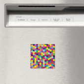 Moderne bunte Muster - Mode Frühling Hipster Magnet (In Situ (Geschirrspüler))