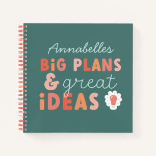 Moderne bunte, mutige typografische Pläne und Idee Notizblock