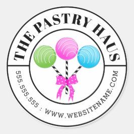 Moderne bunte Pop aus Kuchen Runder Aufkleber