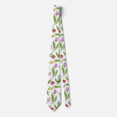 Moderne bunte Tulpenblume Krawatte (Vorderseite)