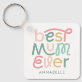 Moderne bunte Typografie elegant stilvoll Schlüsselanhänger (Vorderseite)