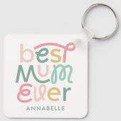 Moderne bunte Typografie elegant stilvoll Schlüsselanhänger (Rückseite)