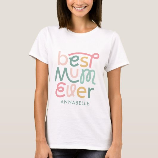 Moderne bunte Typografie elegant stilvoll T-Shirt (Vorderseite)