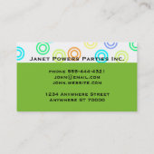 moderne, bunte Visitenkarte doppelseitig (Rückseite)