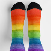 Moderne bunte Wasserfarbmuster Socken (Oben)