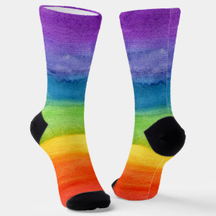 Moderne bunte Wasserfarbmuster Socken