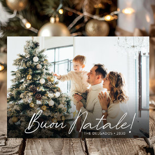 Moderne Buon Natale-Foto Feiertagskarte